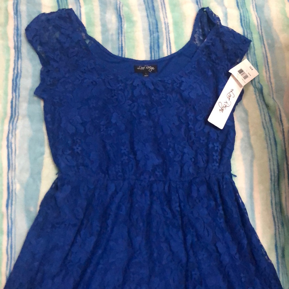 Blue, Lace Dress